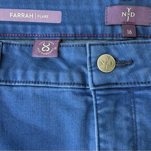 NYDJ Farrah Flare Jeans Womens 16 High Rise Lift Tuck Slimming Stretch Denim - Picture 6 of 7
